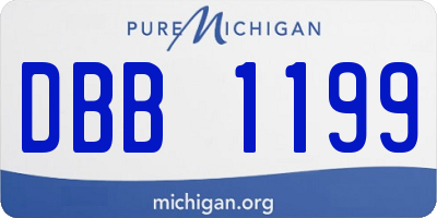 MI license plate DBB1199