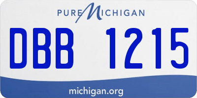 MI license plate DBB1215