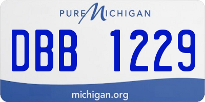 MI license plate DBB1229