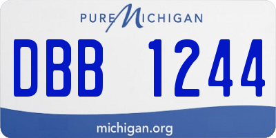 MI license plate DBB1244