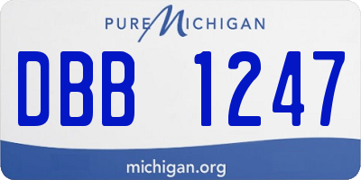 MI license plate DBB1247