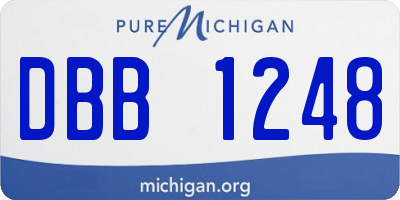 MI license plate DBB1248