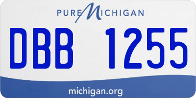 MI license plate DBB1255