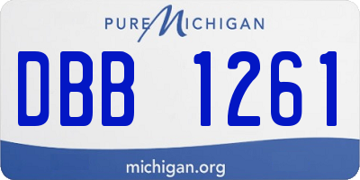 MI license plate DBB1261