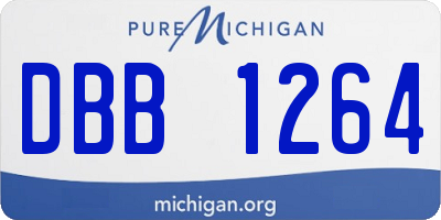 MI license plate DBB1264