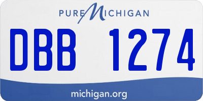 MI license plate DBB1274