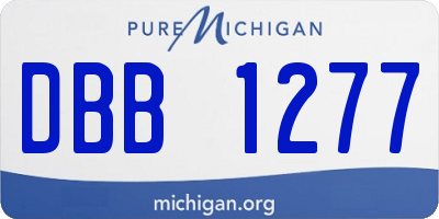 MI license plate DBB1277