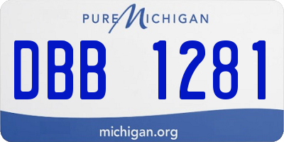 MI license plate DBB1281
