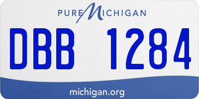 MI license plate DBB1284