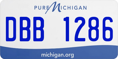 MI license plate DBB1286