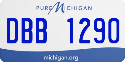 MI license plate DBB1290