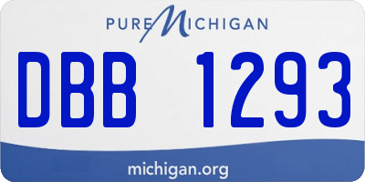 MI license plate DBB1293