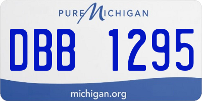 MI license plate DBB1295