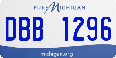 MI license plate DBB1296
