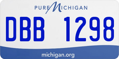 MI license plate DBB1298