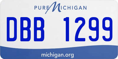 MI license plate DBB1299