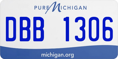 MI license plate DBB1306