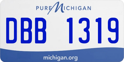 MI license plate DBB1319