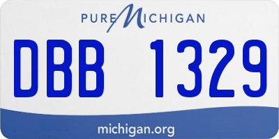 MI license plate DBB1329