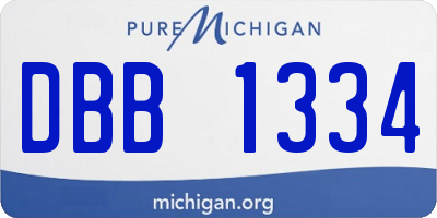 MI license plate DBB1334
