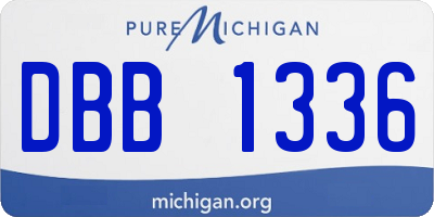 MI license plate DBB1336