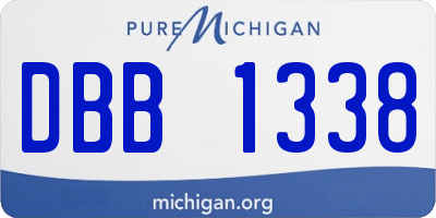MI license plate DBB1338