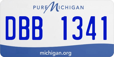 MI license plate DBB1341