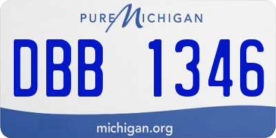 MI license plate DBB1346