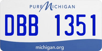 MI license plate DBB1351