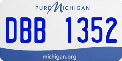 MI license plate DBB1352