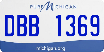 MI license plate DBB1369
