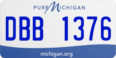 MI license plate DBB1376