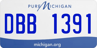 MI license plate DBB1391