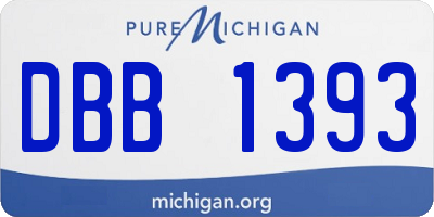 MI license plate DBB1393