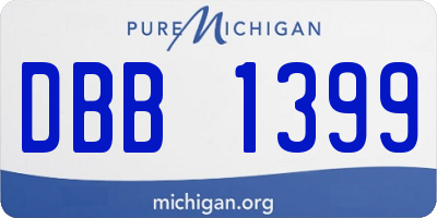 MI license plate DBB1399