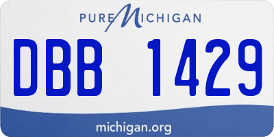 MI license plate DBB1429