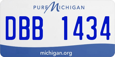 MI license plate DBB1434
