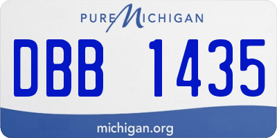 MI license plate DBB1435