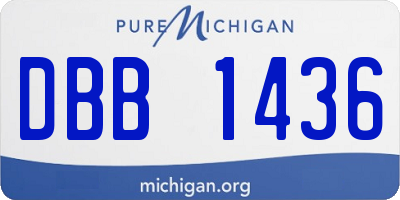 MI license plate DBB1436