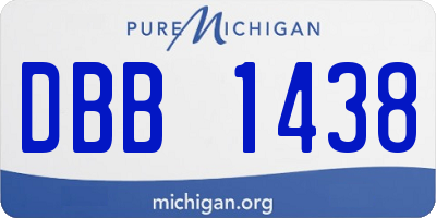MI license plate DBB1438