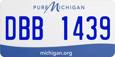 MI license plate DBB1439