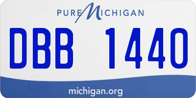 MI license plate DBB1440
