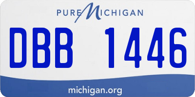 MI license plate DBB1446