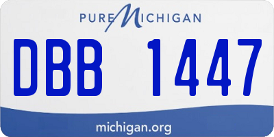 MI license plate DBB1447