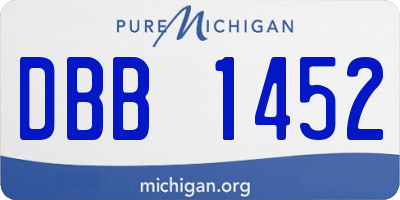 MI license plate DBB1452