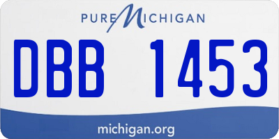 MI license plate DBB1453