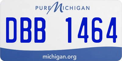 MI license plate DBB1464