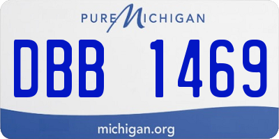 MI license plate DBB1469
