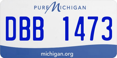 MI license plate DBB1473