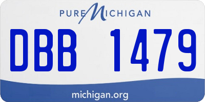 MI license plate DBB1479